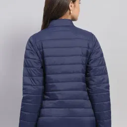 Rock.it by Monte Carlo Women Solid Regular Fit Mock Neck Full Sleeve Jacket With Zipper Closure image 2