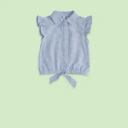 Pantaloons Baby Blue Cotton Printed Top-picture-27
