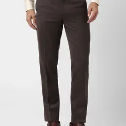 Van Heusen Brown Slim Fit Trousers-image-42