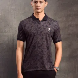 U.S. Polo Assn. Denim Co. Brown Cotton Slim Fit Printed Polo T-Shirt-picture-16