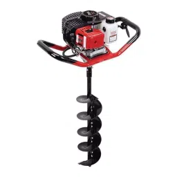 Greenleaf 63CC 2 Stroke Petrol Engine Iron & Plastic Drill Hole Earth Auger with 4" Drill, EA-52-10 image 1