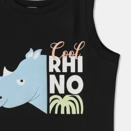 R&B Boys Black Cotton Graphic Print T-Shirt image 3