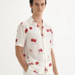 Rare Rabbit White Solid Relaxed Fit Shirt-picture-25
