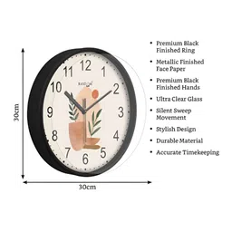 RANDOM Beige & Brown Printed Traditional Wall Clock image 2