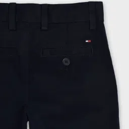 TOMMY HILFIGER Boys Navy Cotton Solid Trousers image 4