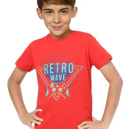 Jack & Jones Junior Boys Red Graphic Print T-Shirt image 1