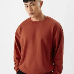 The Souled Store Red Clay Cotton Loose Fit Sweatshirts-picture-33