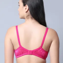 Gracit Peach & Pink Self Pattern Bra - Pack Of 3 image 3