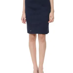 Solly by Allen Solly Blue Regular Fit Skirt image 1