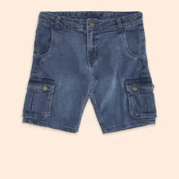 Pantaloons Junior Kids Indigo Blue Regular Fit Shorts-picture-16