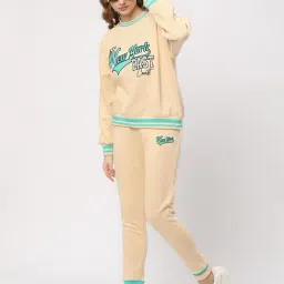 R&B Beige Cotton Regular Fit High Rise Joggers image 4