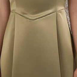 Trendyol Women Square Neck Sleeveless Fit & Flare Midi Dress image 2