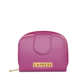 Caprese Pink Solid Zip Around Wallet for Women-picture-33