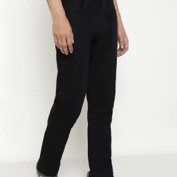 Octave Black Cotton Regular Fit Stretchable Jeans-picture-32