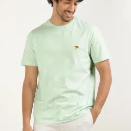 Andamen Green Cotton Regular Fit T-Shirt-picture-33