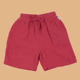Greendeer 100% Cotton Solid Shorts - Nobel Red-image-83