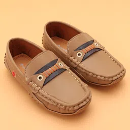 Cute Walk by Babyhug Slip On Party Wear Loafers - Khaki-picture-21
