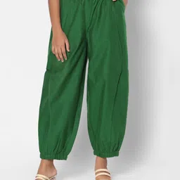 TeenTrums 100% Cotton Solid Pant - Green-picture-17