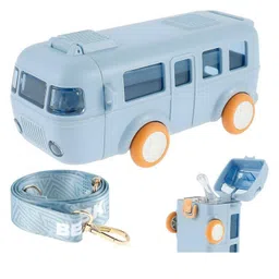 ARCADE TOYS Cute Bus Water Bottle, 360° Leak-ProofChildren's School Water Bottle, Small Car Straw Water Cup for Childran 500 ml - (COLOR & Design MAY VARY)-image-43