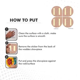 ArtVibes Set Of 4 Yellow & Green Nature & Spiritual Wooden Wall Decor image 2