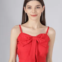 VANGULL Women Shoulder Straps Crepe Crop Top-picture-19