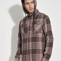 7 Alt by Pantaloons Tartan Checks Spread Collar Pure Cotton Shirt image 3