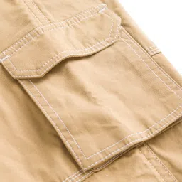 arias by lara dutta Arias Cotton Woven Full Length Solid Colour Trouser Pant With Pockets - Beige image 5