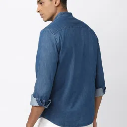 Forever 21 Blue Cotton Regular Fit Printed Shirt image 2