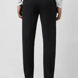 Van Heusen Black Slim Fit Texture Trousers image 2