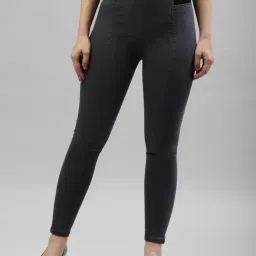 KASSUALLY Grey Cotton Relaxed Fit Treggings-picture-28