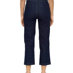 KASSUALLY Dark Blue Cotton Relaxed Fit High Rise Jeans image 2