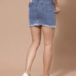 KASSUALLY Blue Mini Skirt image 2