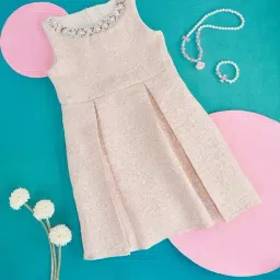 Pantaloons Junior Off-White Cotton Embroidered Dress-image-20