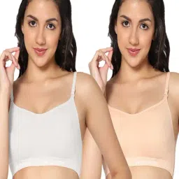 IN CARE Peach & White Sports Bras - Pack Of 2-image-54
