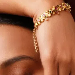 Jaypore Multicolor Cuff Bracelet-picture-48