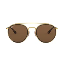 Ray-Ban 0RB3647N Dark Brown Polarized Icons Round Sunglasses - 51 mm image 1