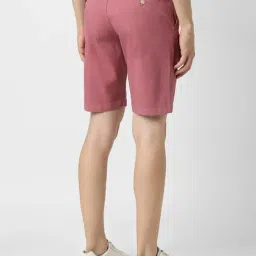 Van Heusen Pink Cotton Regular Fit Textured Shorts image 2