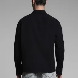 Jack & Jones Black Cotton Loose Fit Printed Shirt image 2