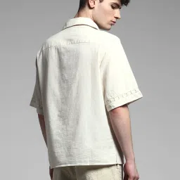 Jack & Jones Beige Cotton Loose Fit Shirt image 2