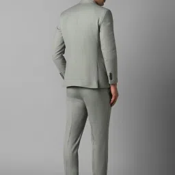 Louis Philippe Green Slim Fit Textured Three Piece Suit image 2