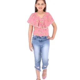 Cutecumber Kids Pink Printed Top image 4