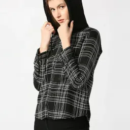Pepe Jeans Black Viscose Checks Shirt image 3