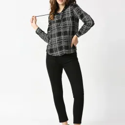 Pepe Jeans Black Viscose Checks Shirt image 4