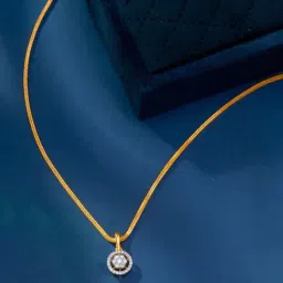 P.N.Gadgil Jewellers 18KT Yellow Gold & Diamond Classic Pendant for Women-picture-26