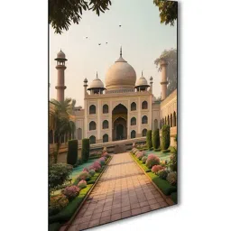 Nestroots Iconic Taj Mahal Canvas Series Black Frame Wall Painting - Set of 3 image 3
