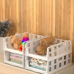 RUBOXA White Set of 4 Regular Multi-Utility Organisers-picture-40