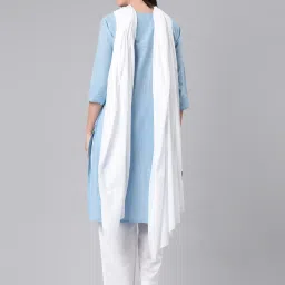 twin birds Twinbirds White Cotton Duppatta image 2