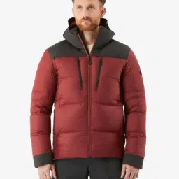 Forclaz by Decathlon Maroon Slim Fit Quilted Sports Hoodie-image-56