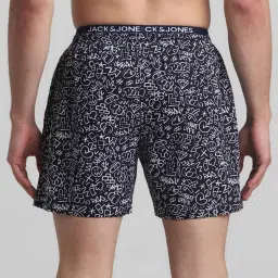 Jack & Jones Navy Blue Cotton Regular Fit Printed Boxers image 2