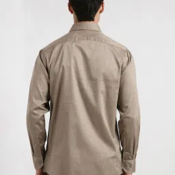 Allen Solly Brown Cotton Regular fit Solid Formal Shirt image 2